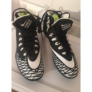 NEW Nike Men’s Sz 16 Black White Pro‎ D Force Savage Football Cleats 902677-001